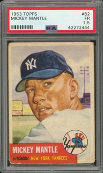 1953 Topps #82 Mickey Mantle – PSA FR 1.5